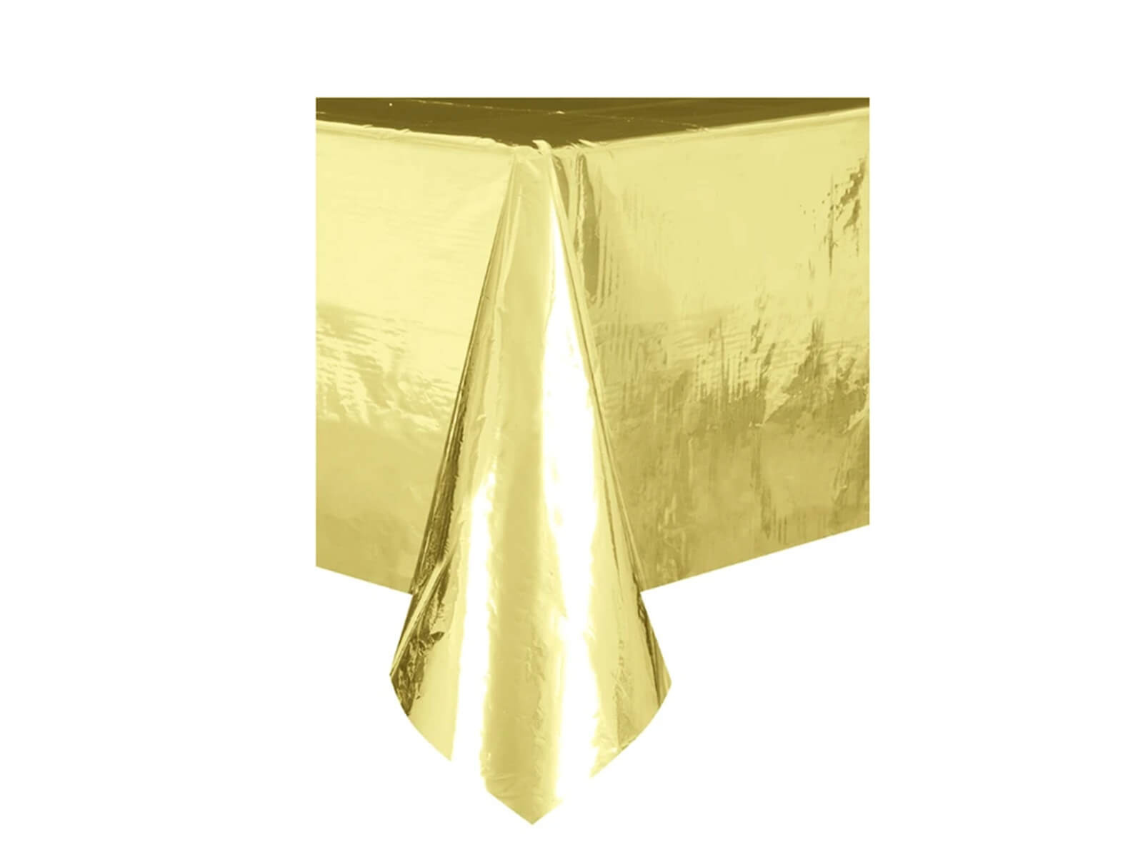 Gold Foil Plastic Table Cover 137 x 274 cm TABLEWARE, CUPS, CUTLERY