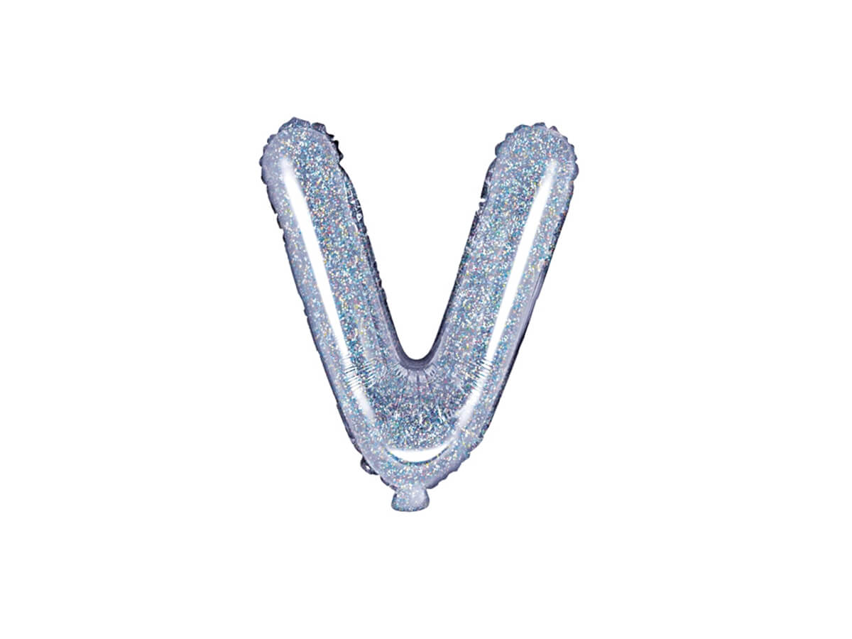 Letter "V" Foil Balloon - 35 cm - 1 pc | BALLOONS  FOIL BALLOONS