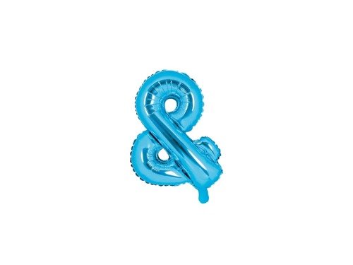 "&" Blue Foil Balloon - 35 cm - 1 pc