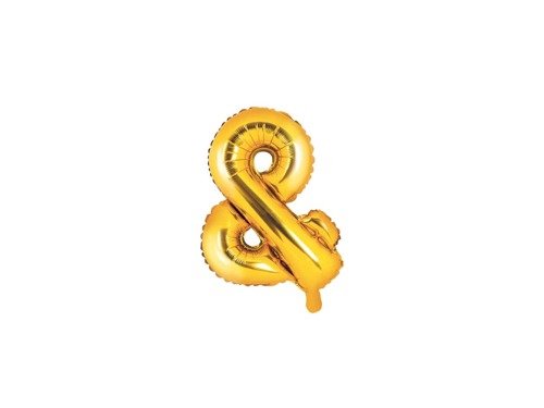 "&" Gold Foil Balloon - 35 cm - 1 pc