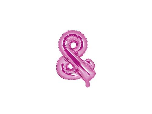 "&" Pink Foil Balloon - 35 cm - 1 pc