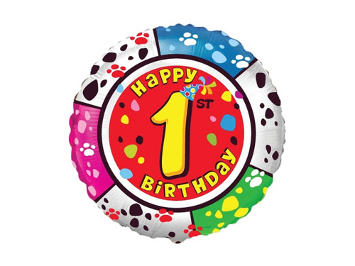 1 happy Birthday - Foil Balloon - 47 cm - 1 pc