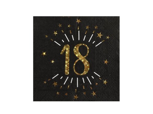 18 years ages napkin - 33 cm - 10 pcs.