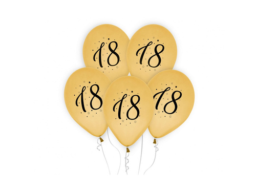 18th Birthday balloons - 30 cm - 5 pcs