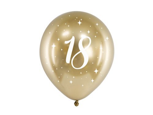 18th Birthday balloons - 30 cm - 6 pcs