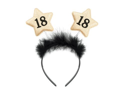 18th birthday headband - black