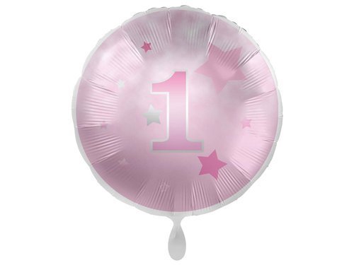 1st birthday stars foil balloon - 46 cm - 1 pc