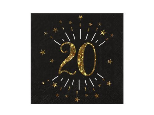 20 years ages napkin - 33 cm - 10 pcs.