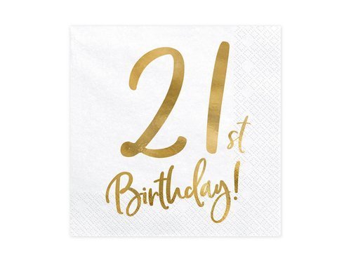 21st Luncheon Napkins 33cm - 20 pcs