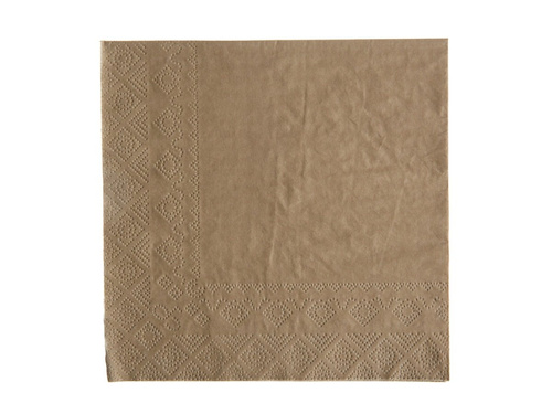 3-layer napkins 33 cm, brown - 20 pcs.