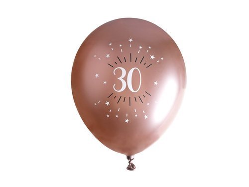 30th Birthday balloons - 30 cm - 6 pcs