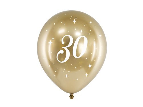 30th Birthday balloons - 30 cm - 6 pcs