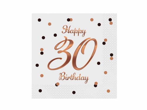 30th Luncheon Napkins - 33 cm - 20 pcs