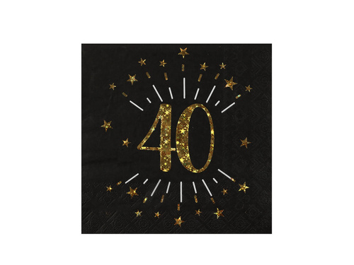 40 years ages napkin - 33 cm - 10 pcs.