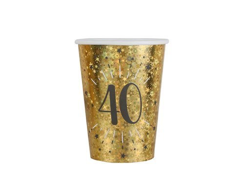 40 years gold ages cup - 250 ml - 10 pcs.