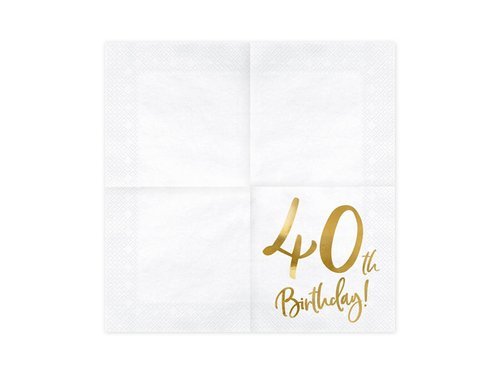 40 years white ages napkin