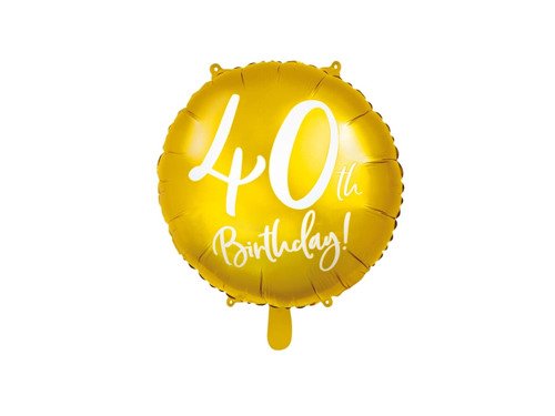 40th Birthday Balloon - 45 cm - 1 pc