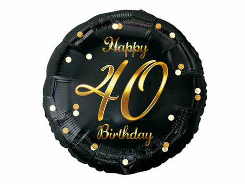 40th Birthday Balloon - 46 cm - 1 pc