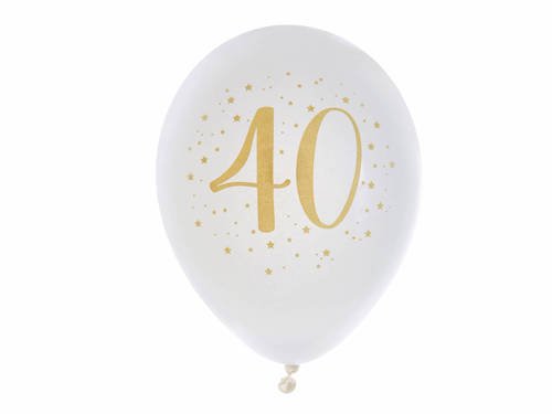 40th Birthday balloons - 23 cm - 8 pcs