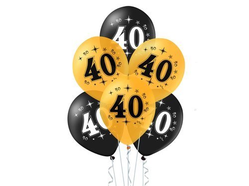 40th Birthday balloons - 30 cm - 10 pcs