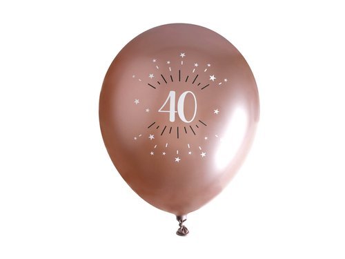 40th Birthday balloons - 30 cm - 6 pcs