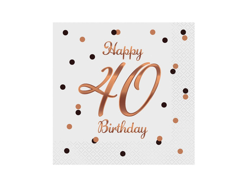 40th Luncheon Napkins - 33 cm - 20 pcs