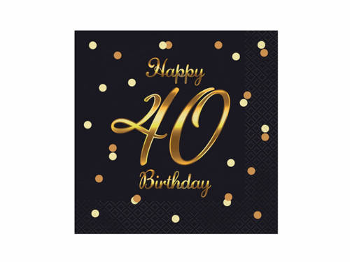 40th Luncheon Napkins - 33 cm - 20 pcs