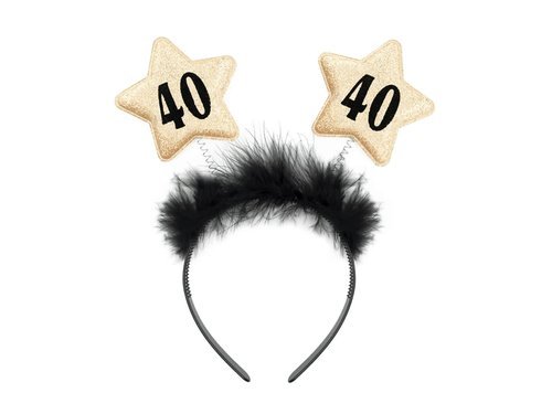 40th birthday headband - black