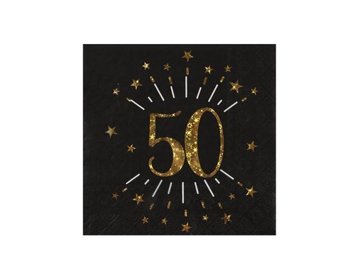 50 years ages napkin - 33 cm - 10 pcs.