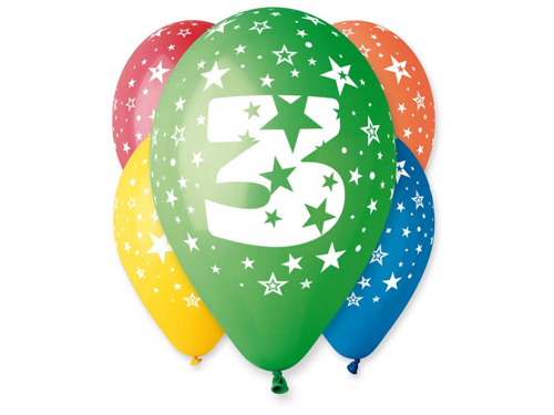 50rd Birthday Balloons - 30 cm - 5 pcs.