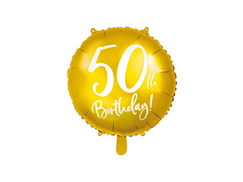 50th Birthday Balloon - 45 cm - 1 pc