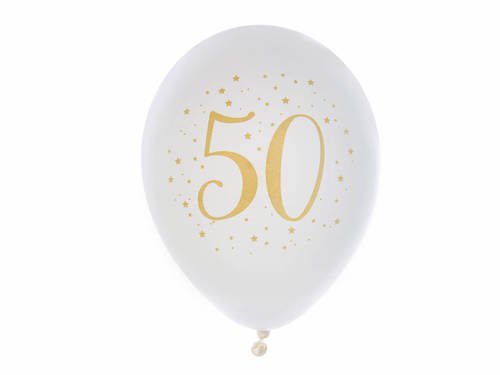 50th Birthday balloons - 23 cm - 8 pcs