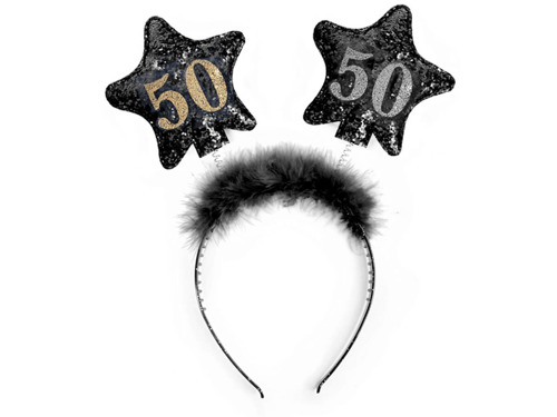 50th birthday Headband, black, 1 pc