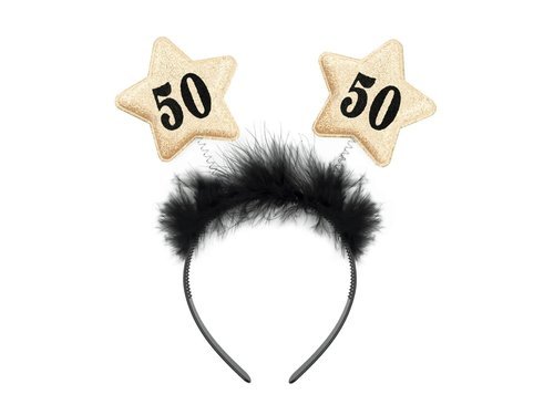 50th birthday headband - black