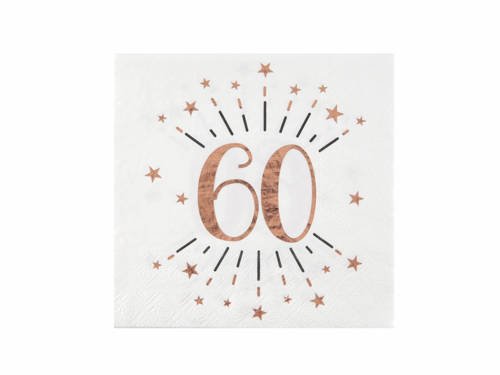 60 years ages napkin - 33 cm - 10 pcs.