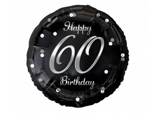 60th Birthday Balloon - 46 cm - 1 pc