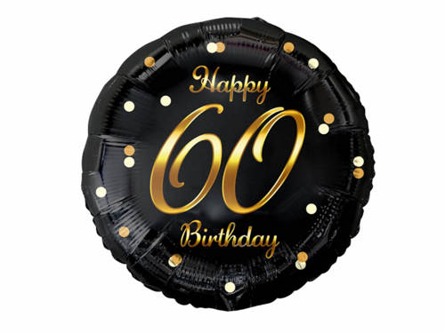 60th Birthday Balloon - 46 cm - 1 pc