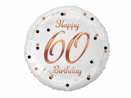 60th Birthday Balloon - 46 cm - 1 pc