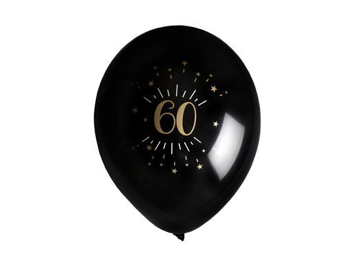 60th Birthday balloons - 23 cm - 8 pcs