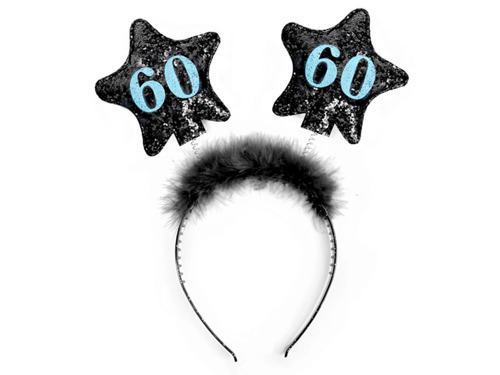 60th birthday Headband, black, 1 pc