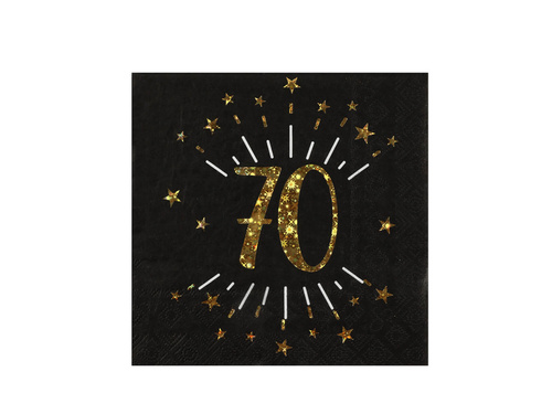 70 years ages napkin - 33 cm - 10 pcs.