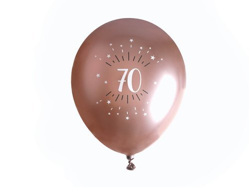 70th Birthday balloons - 30 cm - 6 pcs