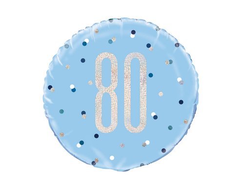 80th Birthday Balloon - 46 cm - 1 pc