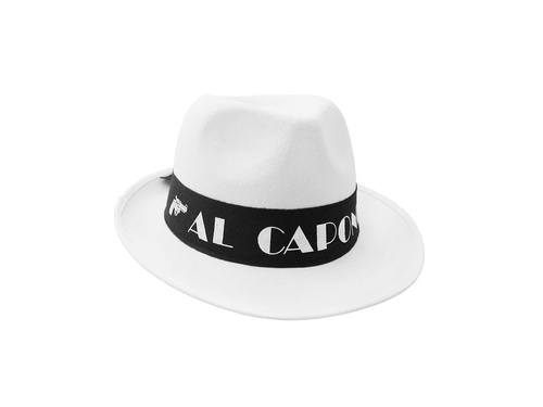 Al Capone gangster hat - white - 1 piece.