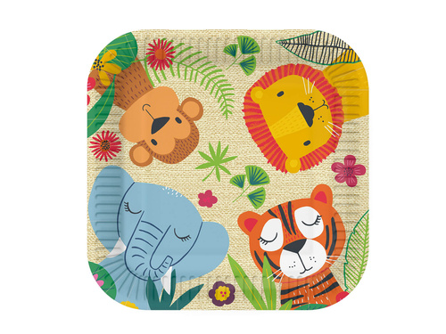 Animal Jungle Plates - 23 cm - 10 pcs