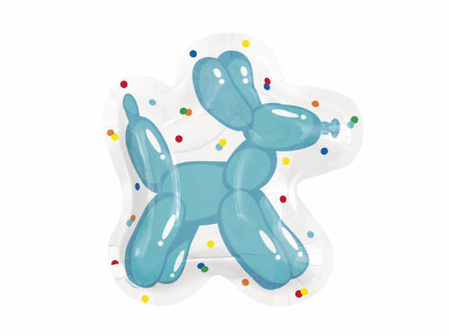 Balloon-Dog-Shaped Plates - 21 cm - 8 pcs