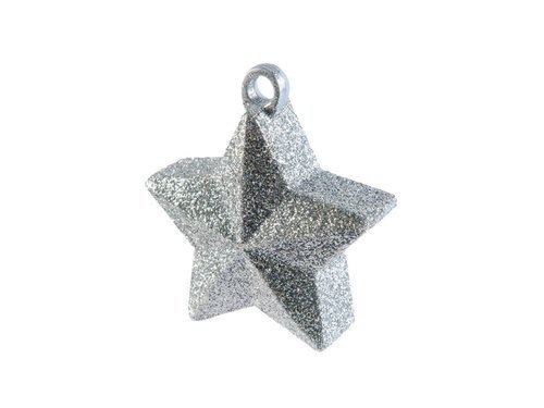 Balloon Weight Star Silver Glitter 170g - 1 pc