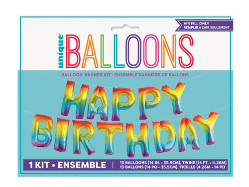 Balloon banner kit Happy Birthday