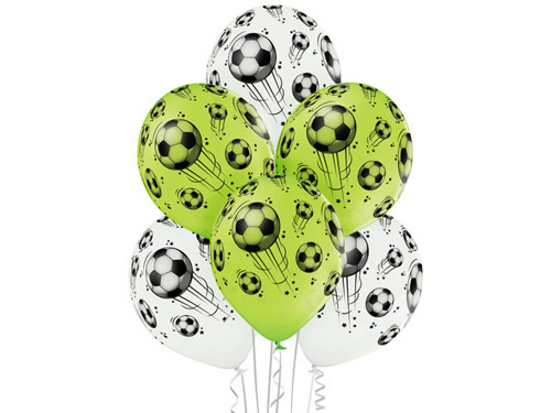 Balloons 12" Pastel "football", 6 pcs