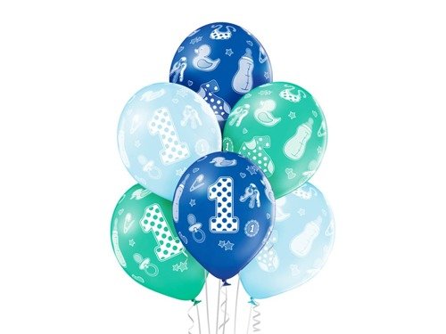 Balloons Baby Boy Blue - 27 cm - 6 pcs